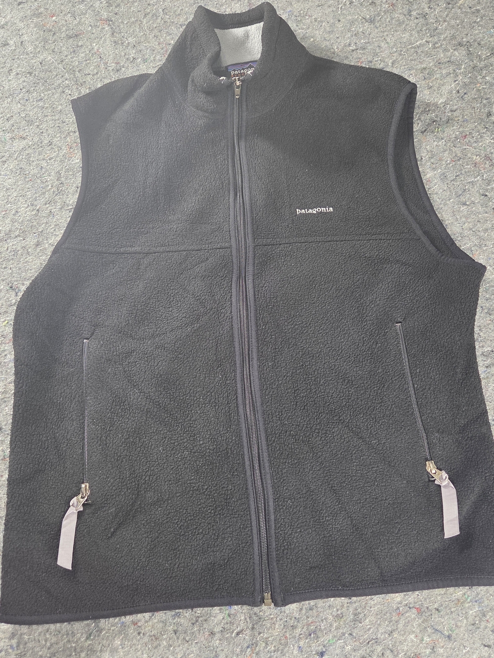 Patagonia Synchilla Fleece Vest Men’s Medium Black Full Zip Vintage Outdoor